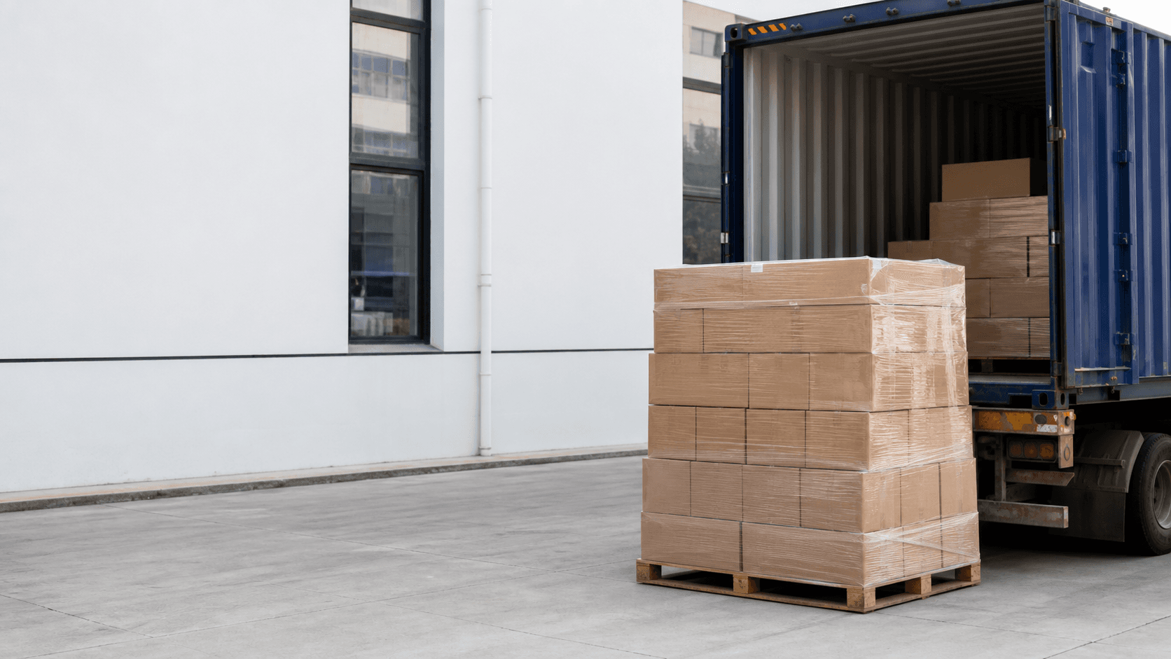 Export cartons ready for container loading