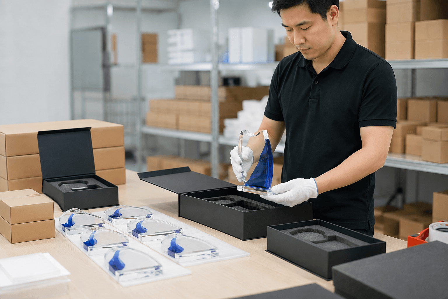 Custom acrylic custom acrylic awards multi location delivery product detail for B2B material, fabrication and sourcing review