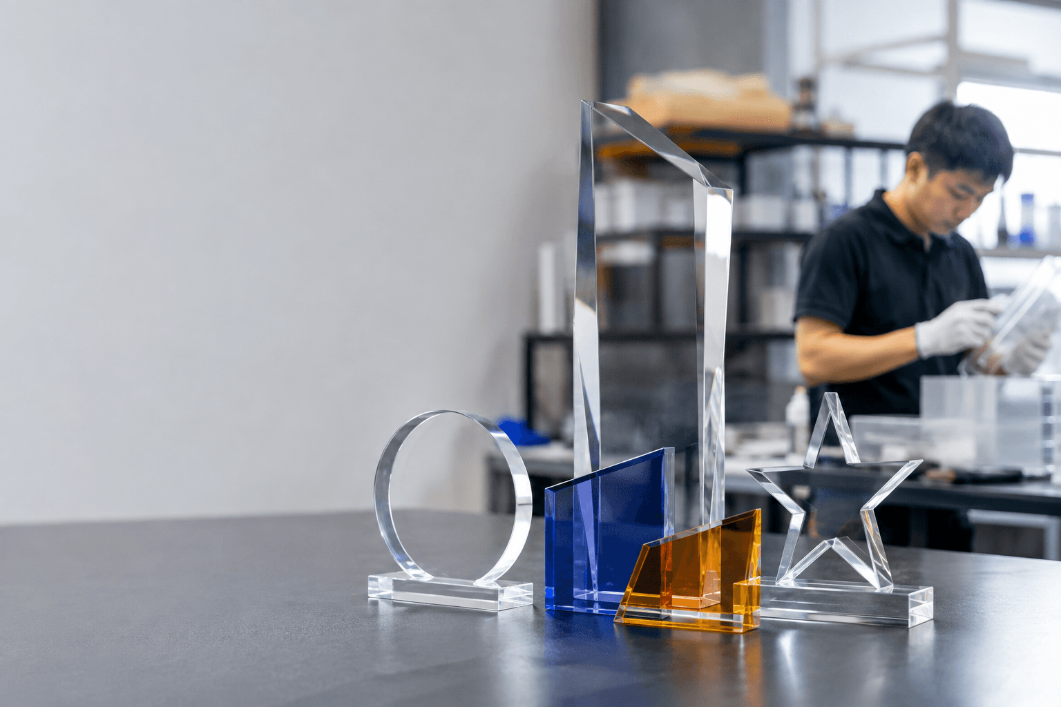 Custom acrylic acrylic awards for employee recognition product detail for B2B material, fabrication and sourcing review